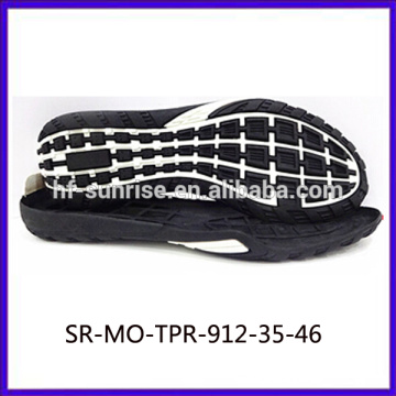 Mens flache Sohle Schuhe tpr Sohle für Schuhe neue schwarze tpr Sohle